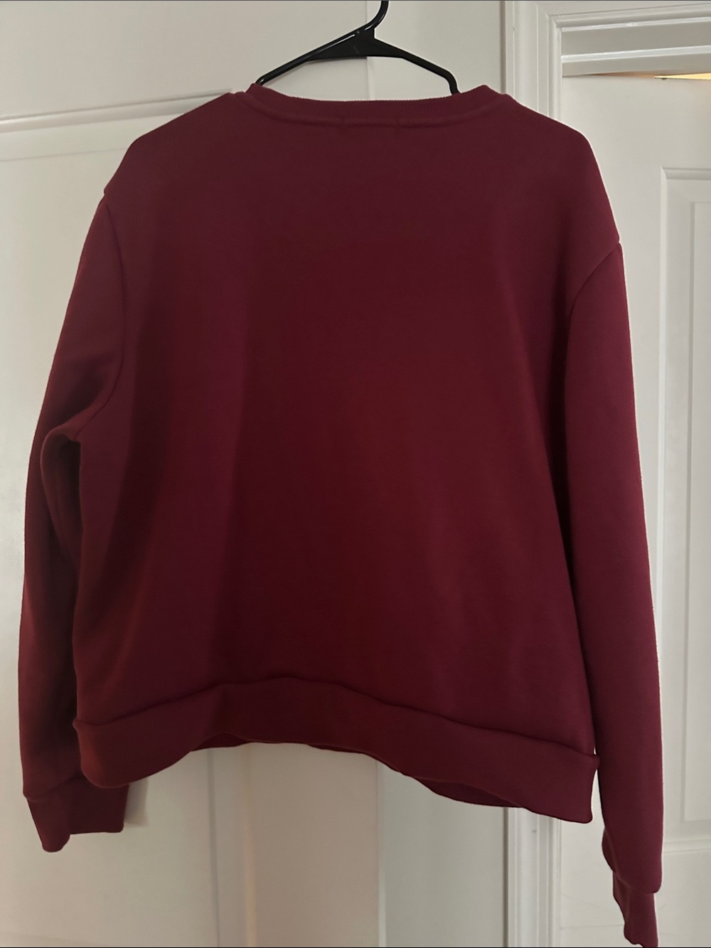 True Religion Women's Deep Wine Crewneck Sweater